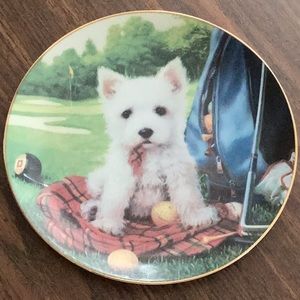 Vintage Westie puppy plate 1990